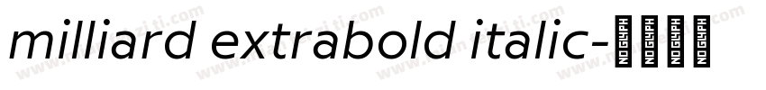 milliard extrabold italic字体转换